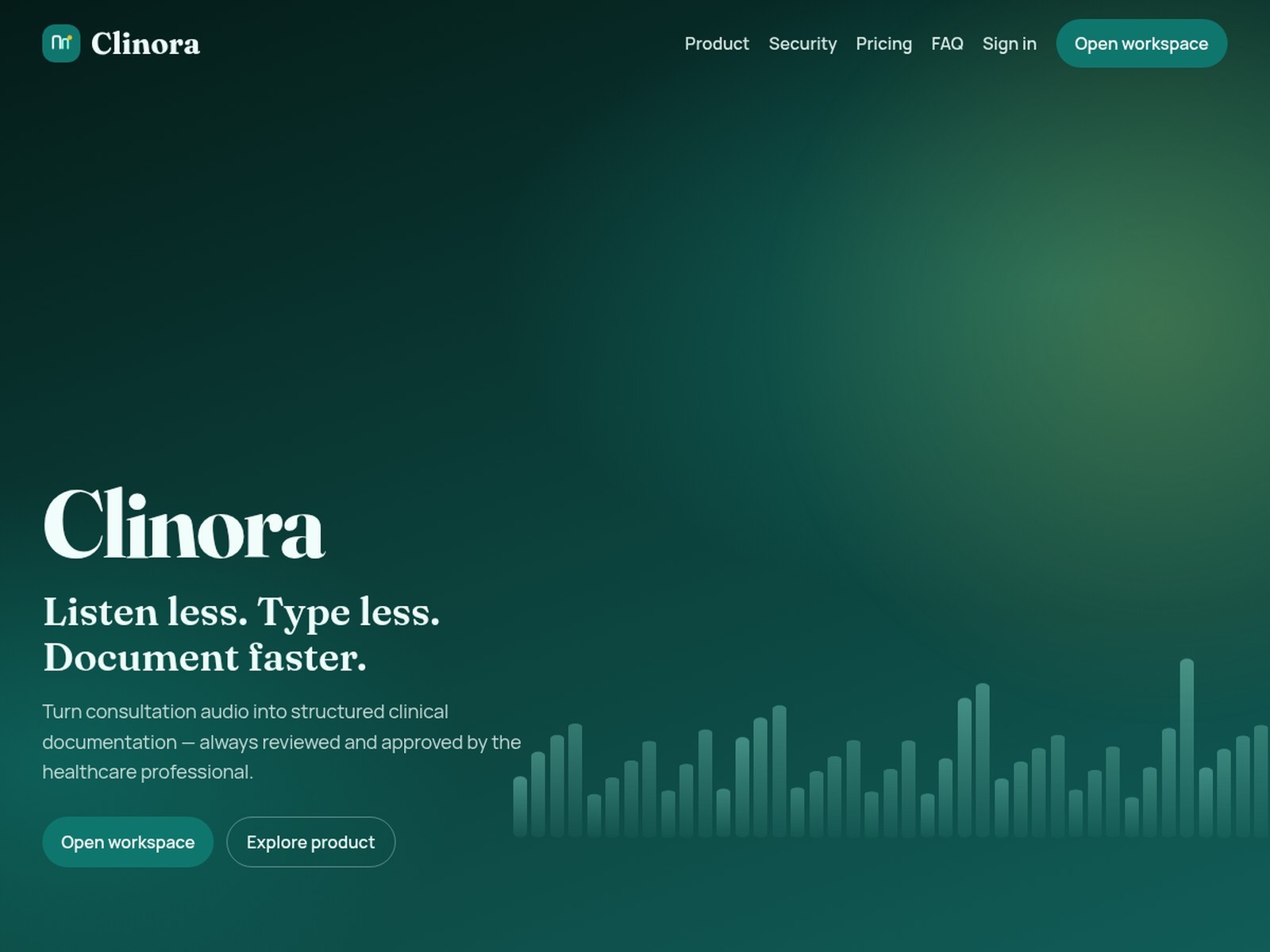 Clinora product screenshot