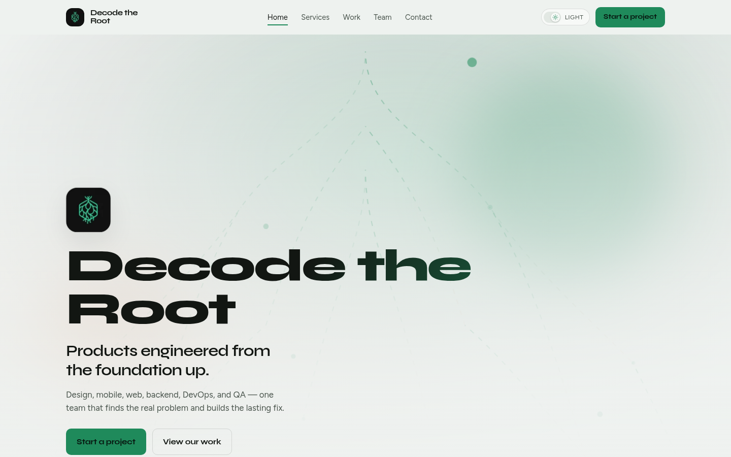Decode the Root product screenshot